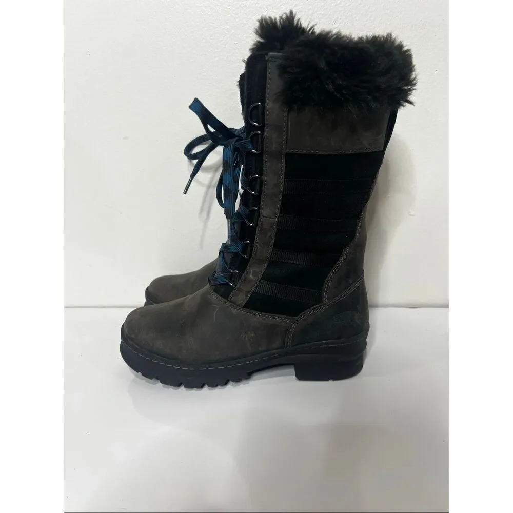 Keen Wapato Tall Waterproof Leather Winter Boots Sz 6 Exc cond